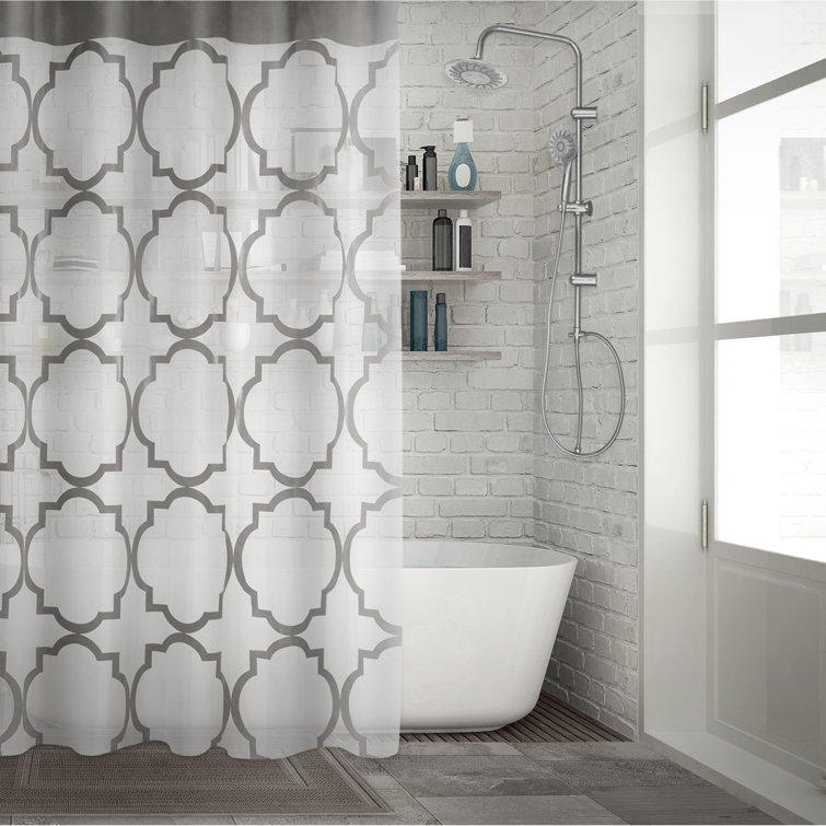 Winston Porter Shower Curtain Printed With Metal Grommets Lattice Wayfair